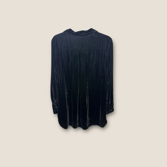 CP Shades Velvet Teton Top Long Sleeve Tunic Black Size Small - Picture 4 of 7